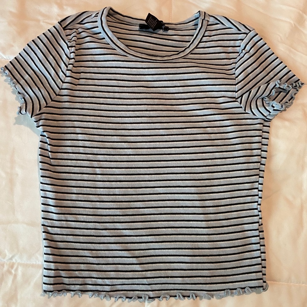 80s striped crop top💙